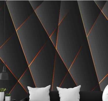 Texture wall mural geometric linear designs - TenStickers