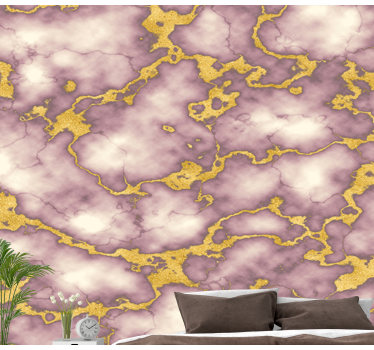 Texture wall mural organic marble finish - TenStickers