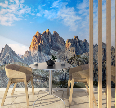 Three Peaks Dolomites landscape wall mural - TenStickers