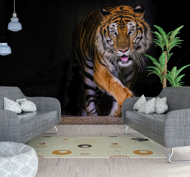 Tiger mural wallpaper - TenStickers