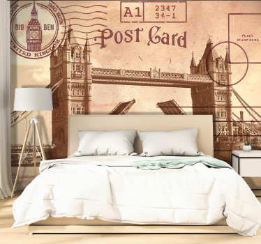Tower Bridge post card City wall mural - TenStickers
