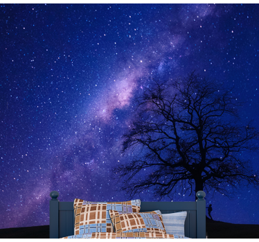 Tree at night 3d mural wallpaper - TenStickers