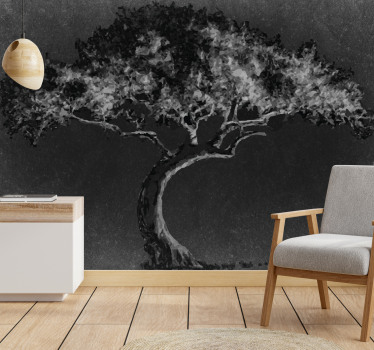 Tree mural graceful tree silhouette - TenStickers