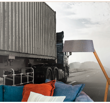 Truck On Highway vehicle mural - TenStickers