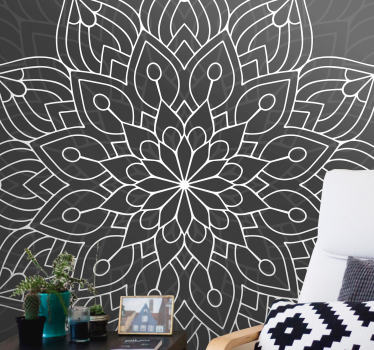 Unique thin lined pattern mandala murals - TenStickers