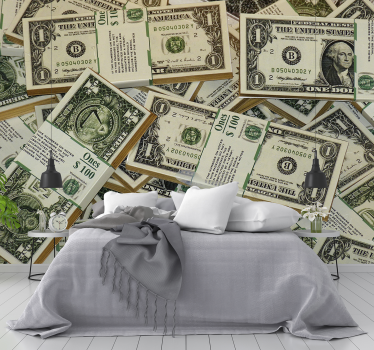 US Dollars City wall mural - TenStickers