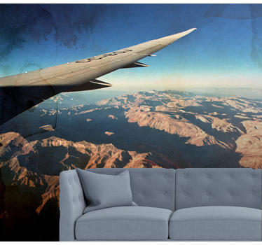 Vehicle mural aerial mountain landscape - TenStickers