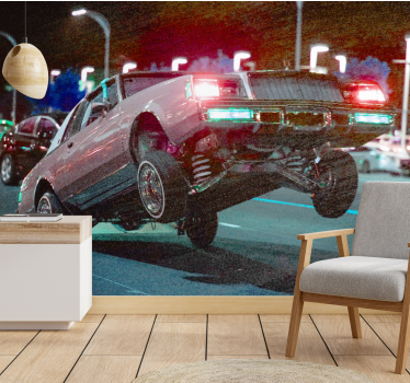 Vehicle mural classic car performance - TenStickers