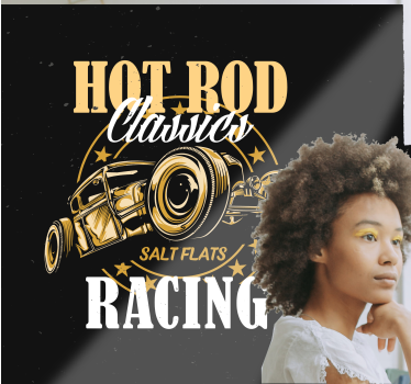 Vehicle mural classic car racing artwork - TenStickers
