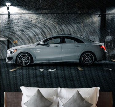 Vehicle mural sleek sedan view - TenStickers