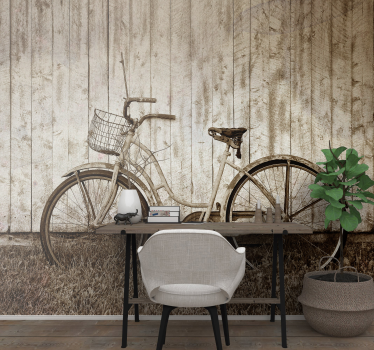 Vehicle mural vintage bicycle scene - TenStickers