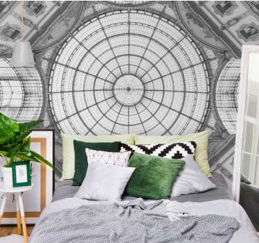 Vintage style glass architecture 3d mural wallpaper - TenStickers