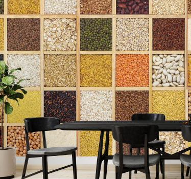 Wall mural kitchen different legumes kitchen murals - TenStickers