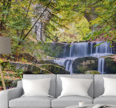 Waterfall mural serene waterfall cascades - TenStickers