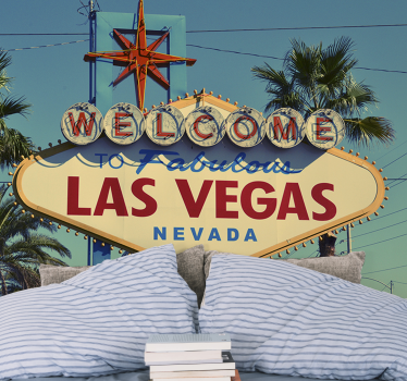 Welcome to Las Vegas lounge mural wallpaper - TenStickers