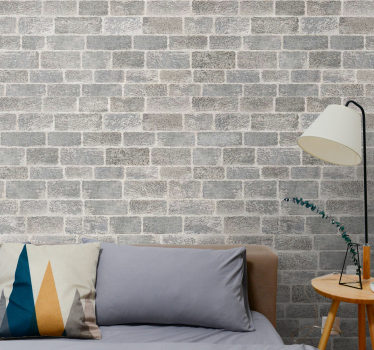 White brick rustic style brick mural - TenStickers