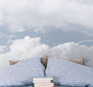White fluffy clouds Nursery Wall Mural - TenStickers