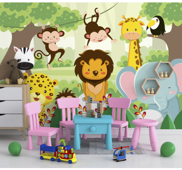 Wild Animals Children's Wall Murals - TenStickers