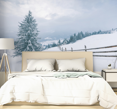 Winter Tree Forest mural - TenStickers