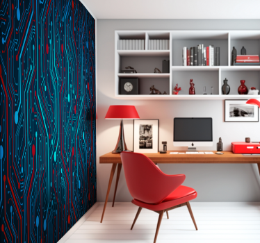 Wire Circuit Abstract Wall Murals - TenStickers