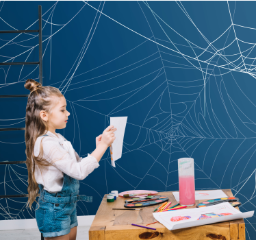 Zen wall mural spider web pattern - TenStickers