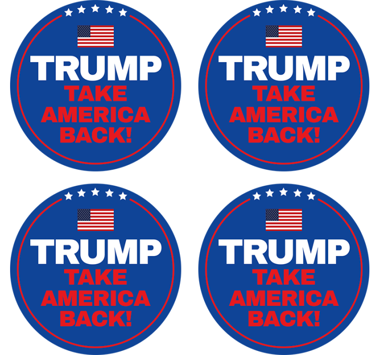 Trump take America back more coasters - TenStickers