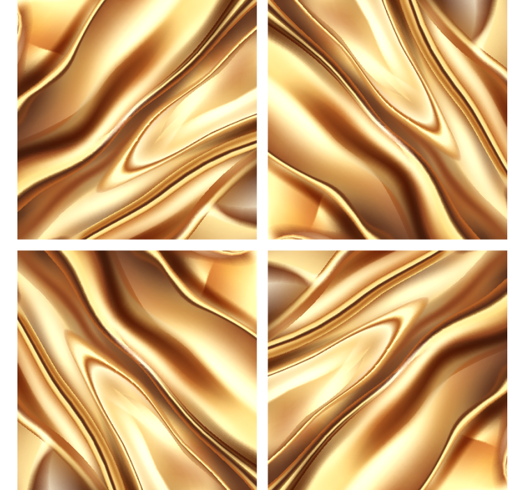 Golden metal effect drink coaster - TenStickers