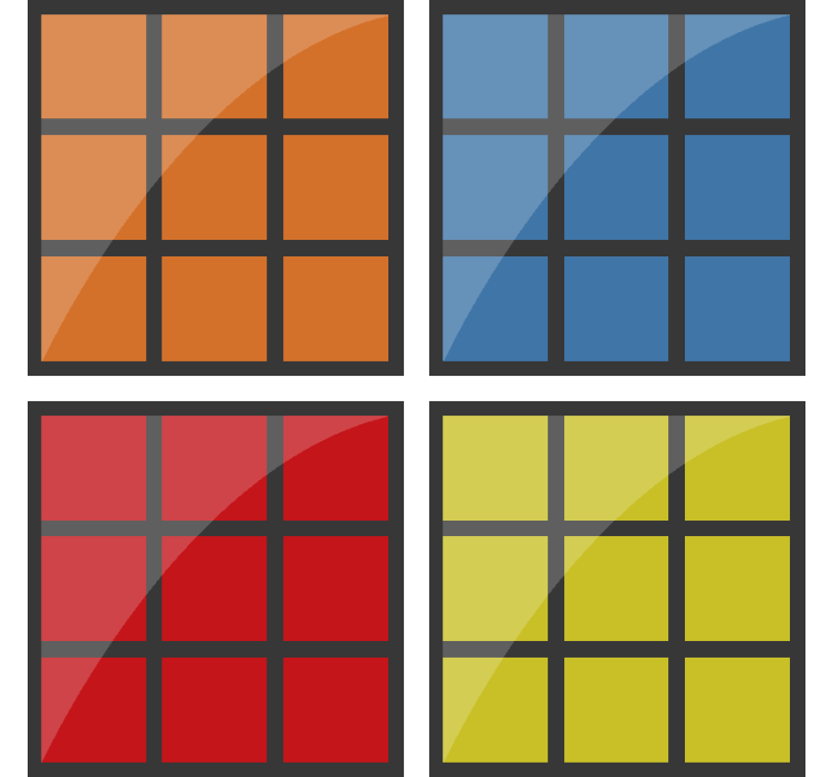 Rubik cube game pattern vintage coasters - TenStickers