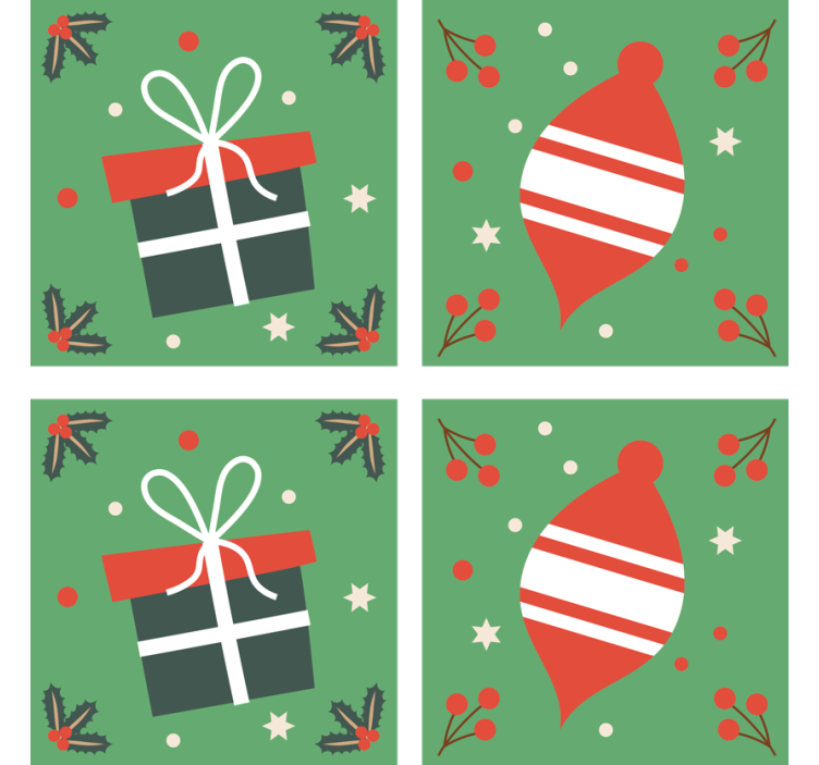 Christmas coasters for festive decor and gifting - TenStickers