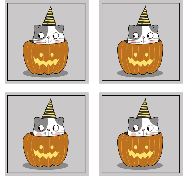 Halloween coasters cat in pumpkin hat - TenStickers