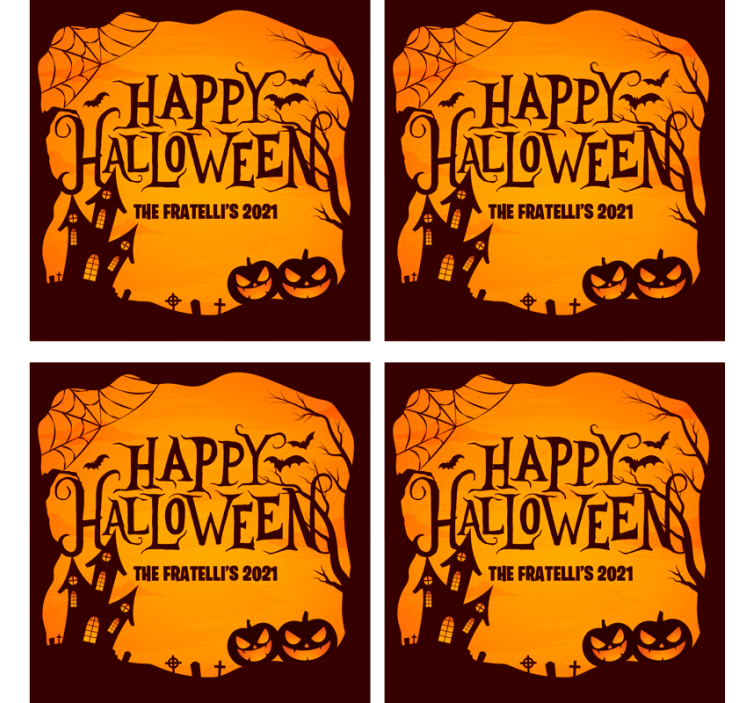 Halloween coasters for a spooky halloween celebration - TenStickers