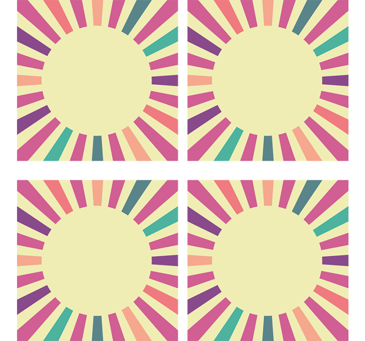 Modern coasters with geometric circular design - TenStickers