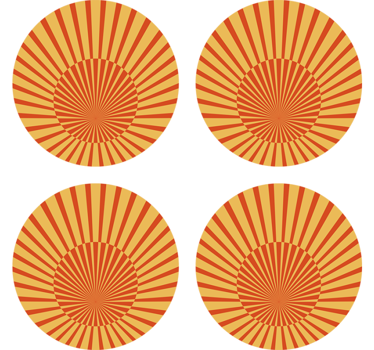 70's sunshine circle 70s coasters - TenStickers