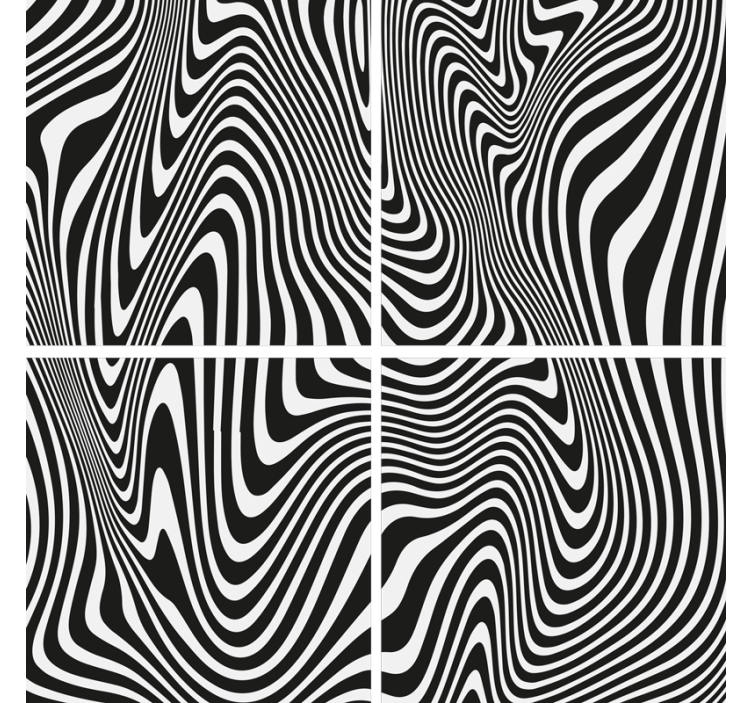 3D Effect Zebra Print coaster - TenStickers