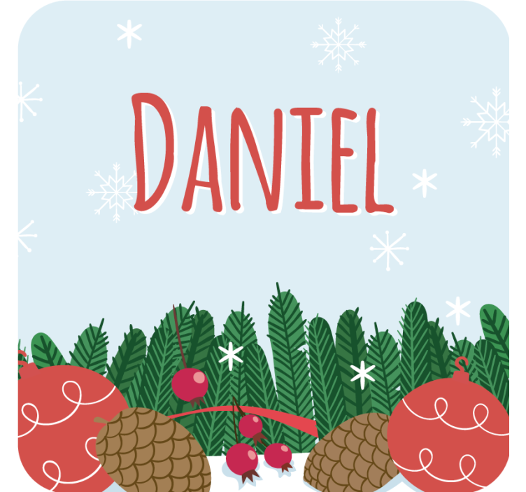 Christmas coasters with festive pinecone designs - TenStickers