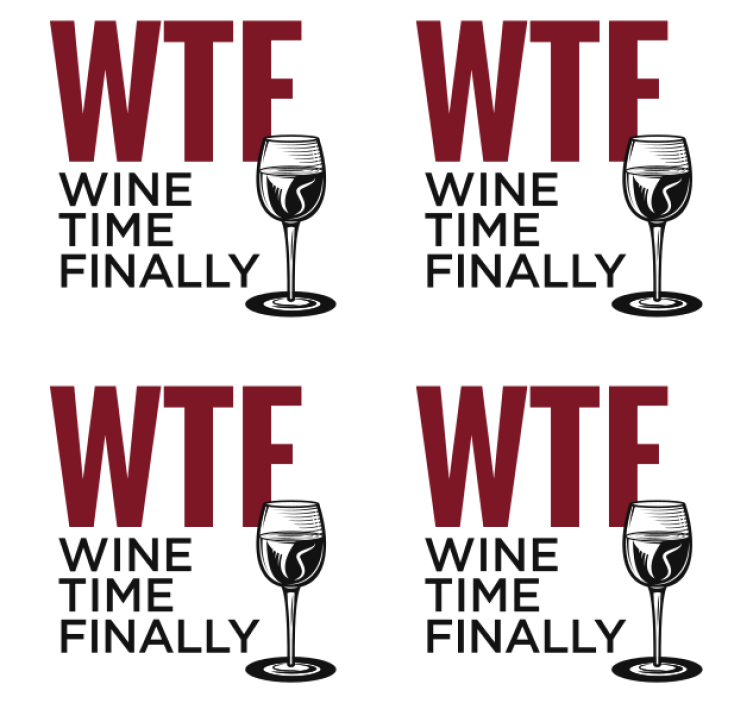It is winesday text coasters - TenStickers