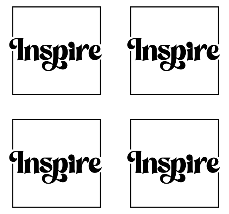 Text coasters bold inspire typography - TenStickers