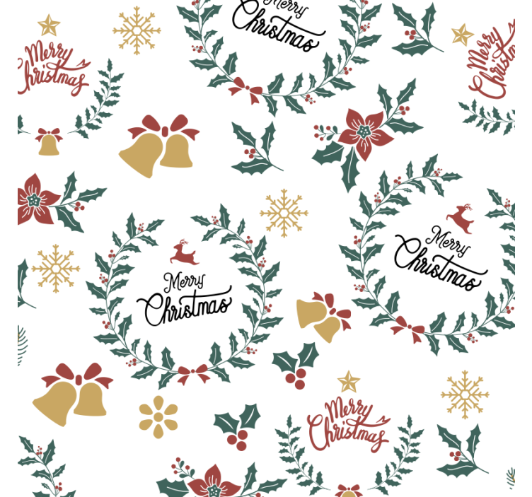 Christmas coasters with festive holiday design - TenStickers