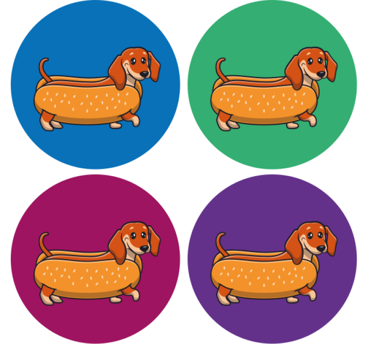 Dachshund Puppy modern coaster - TenStickers