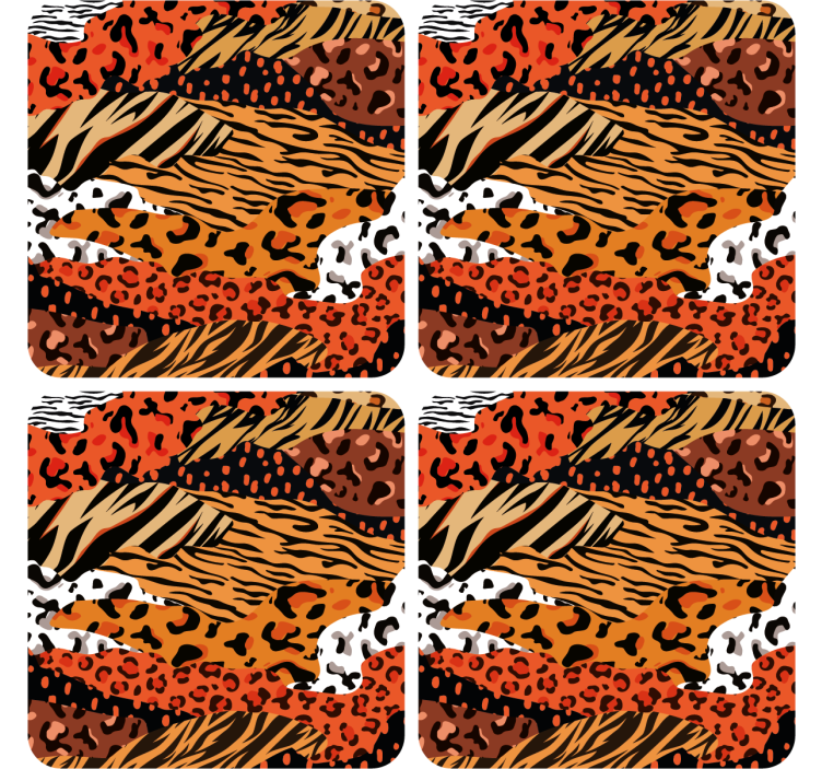 Animal Print texture coaster - TenStickers