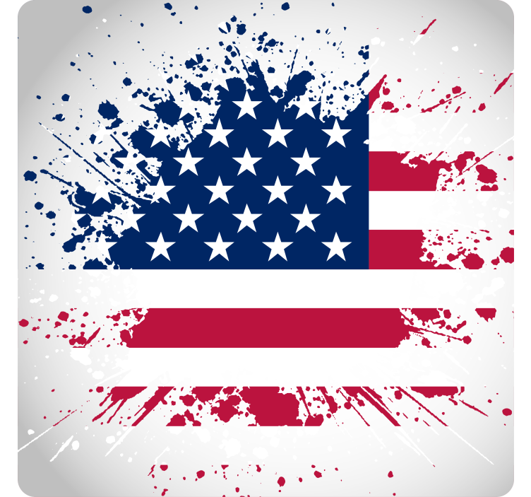 USA flag explosion more coasters - TenStickers