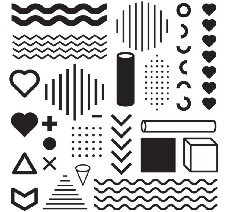 Variety of geometrics texture coaster - TenStickers
