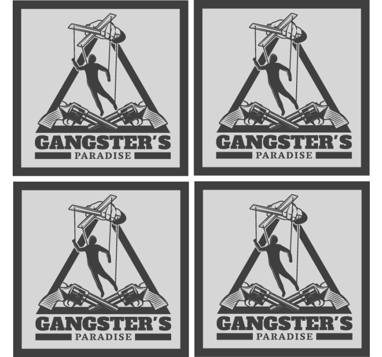 Gangster squad vintage coaster - TenStickers