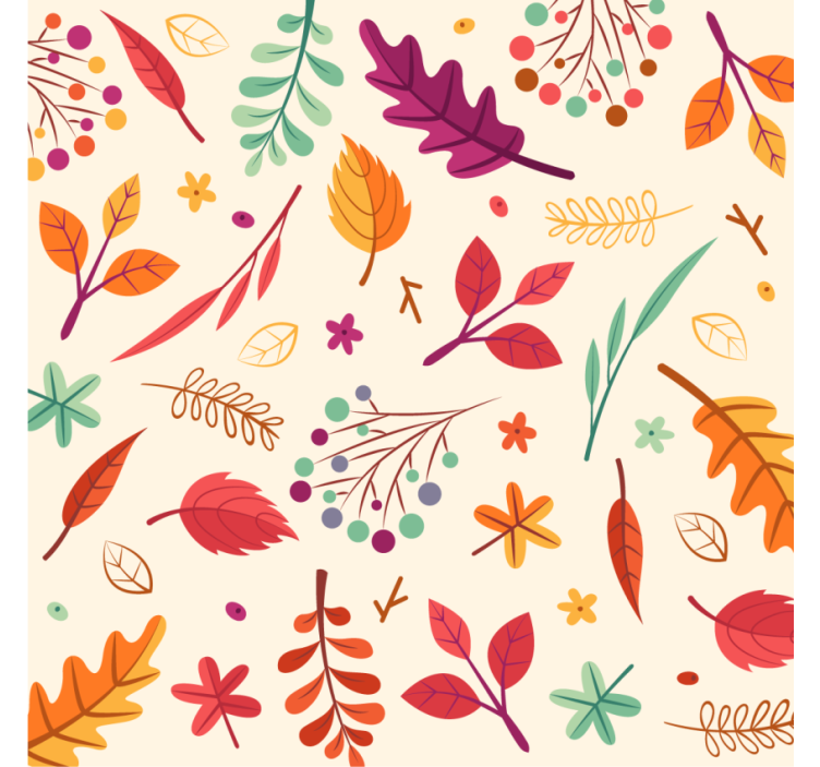 Autumn leaves modern coaster - TenStickers