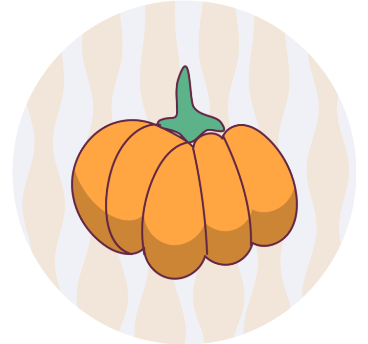 Halloween coasters stylized pumpkin design - TenStickers