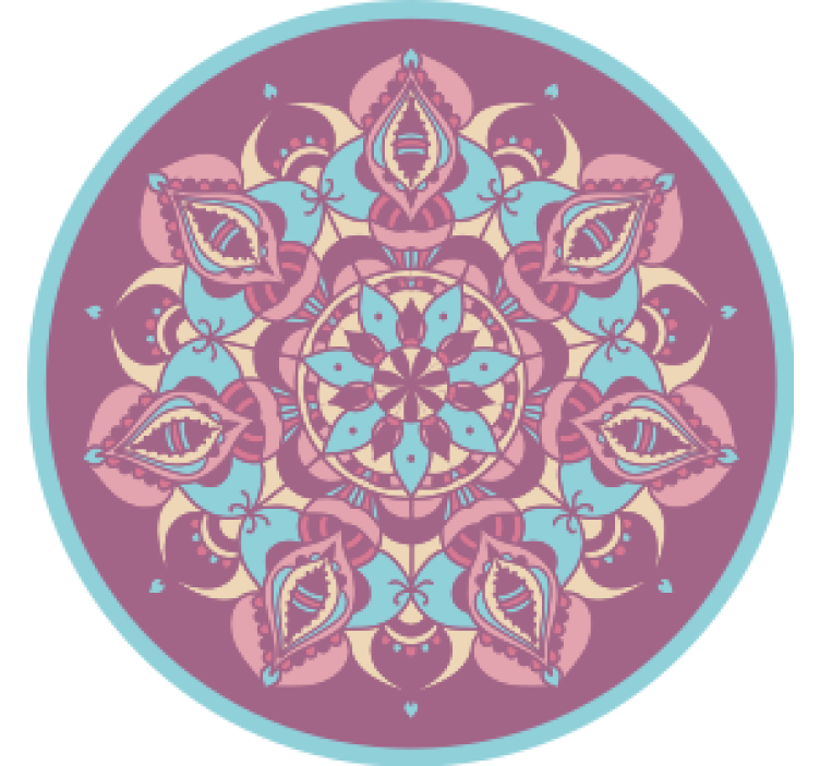 Modern coasters with intricate floral mandala design - TenStickers