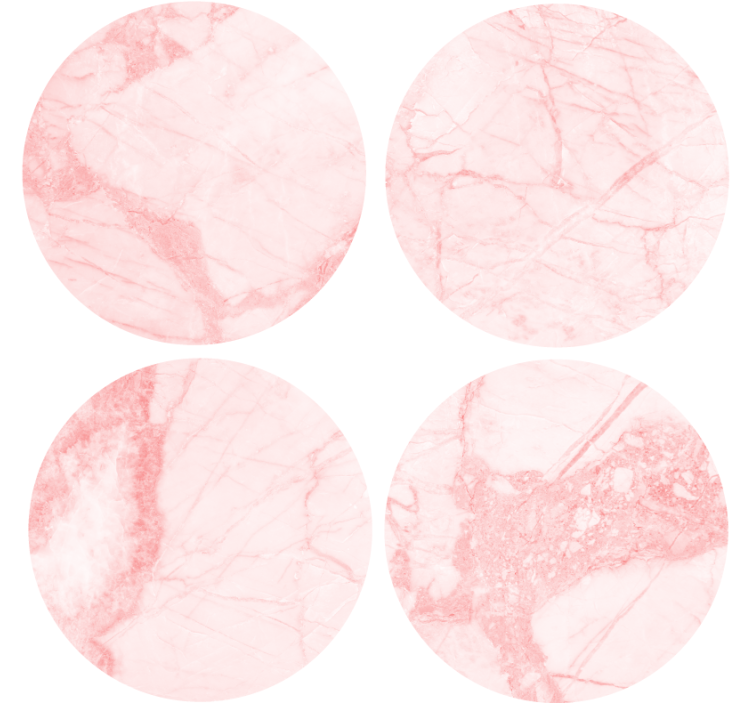 Textured pink marble coasters - TenStickers