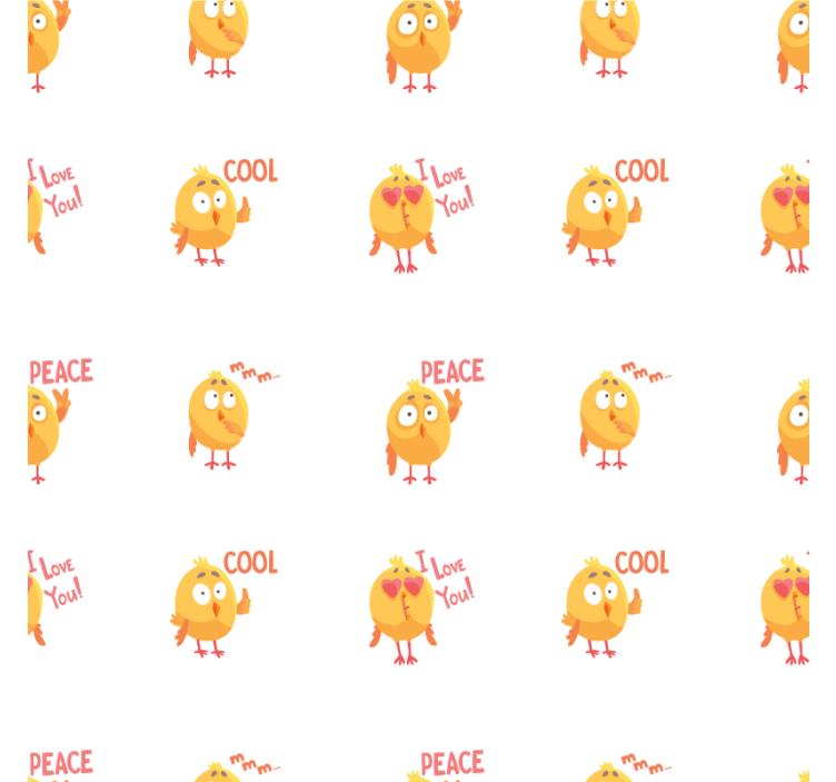 Cute cartoon comic chicken  modern coaster - TenStickers