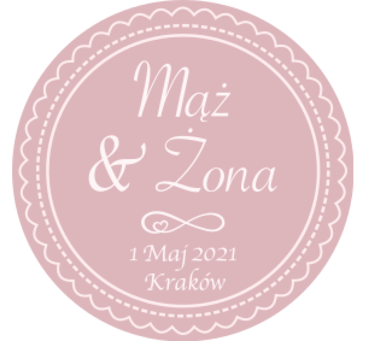 Wedding coasters elegant pink round design - TenStickers