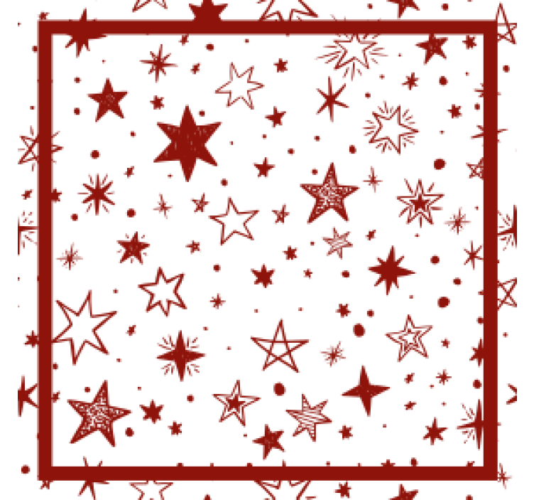 Christmas coasters starry holiday design - TenStickers